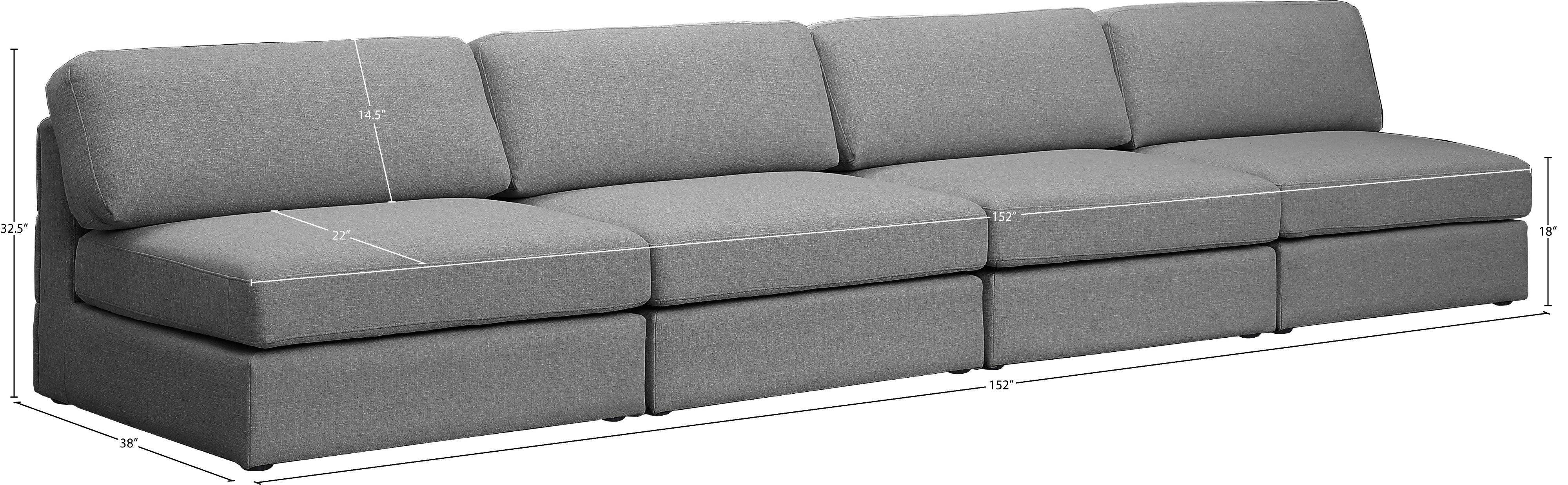Beckham Durable Linen Textured Fabric Modular Sofa - Modern Sectional Couch for Living Room, Lounge & Family Room Comfort