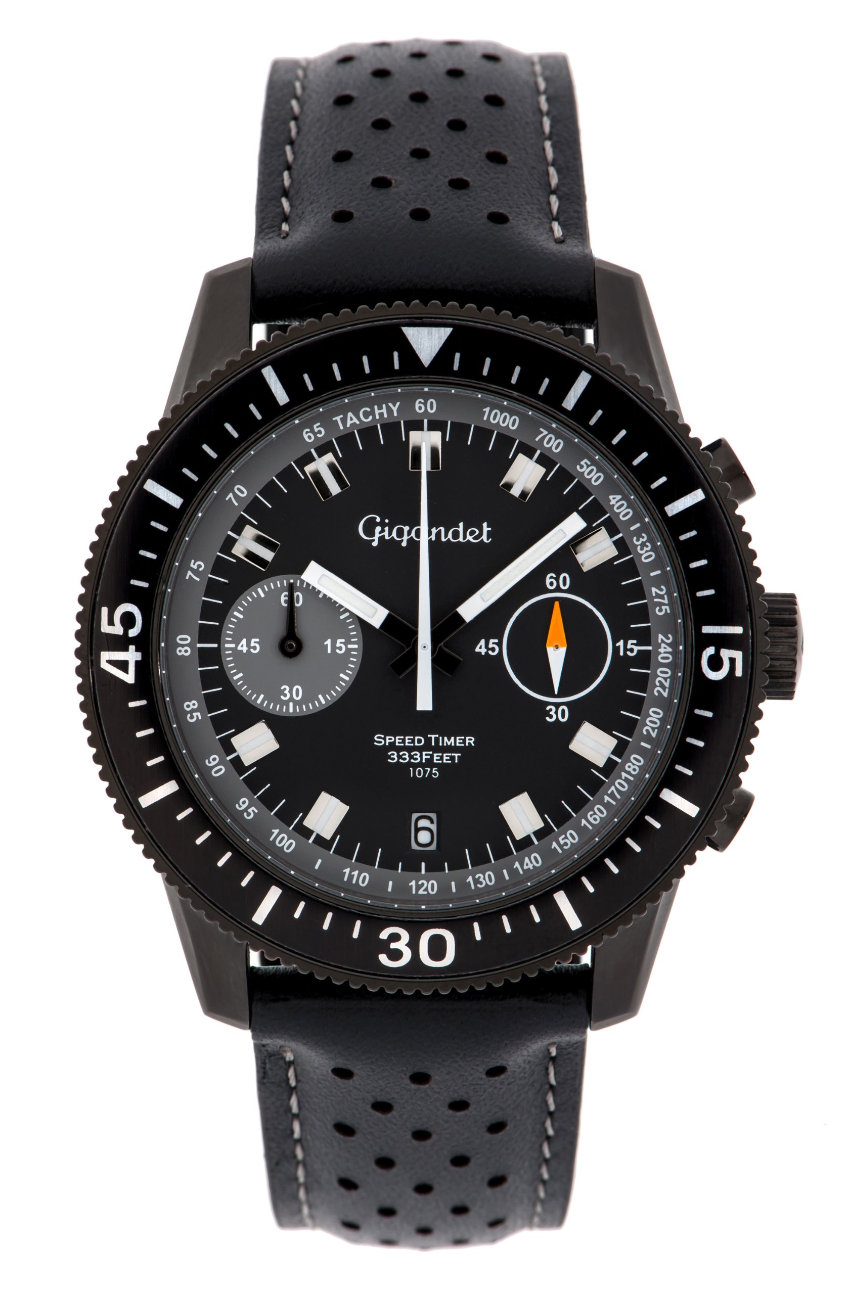 Gigandet Speed Timer Men's Analog Quartz Chronograph Watch - Black G7-007 | Waterproof Sports Watch for Running, Swimming & Outdoor Activities