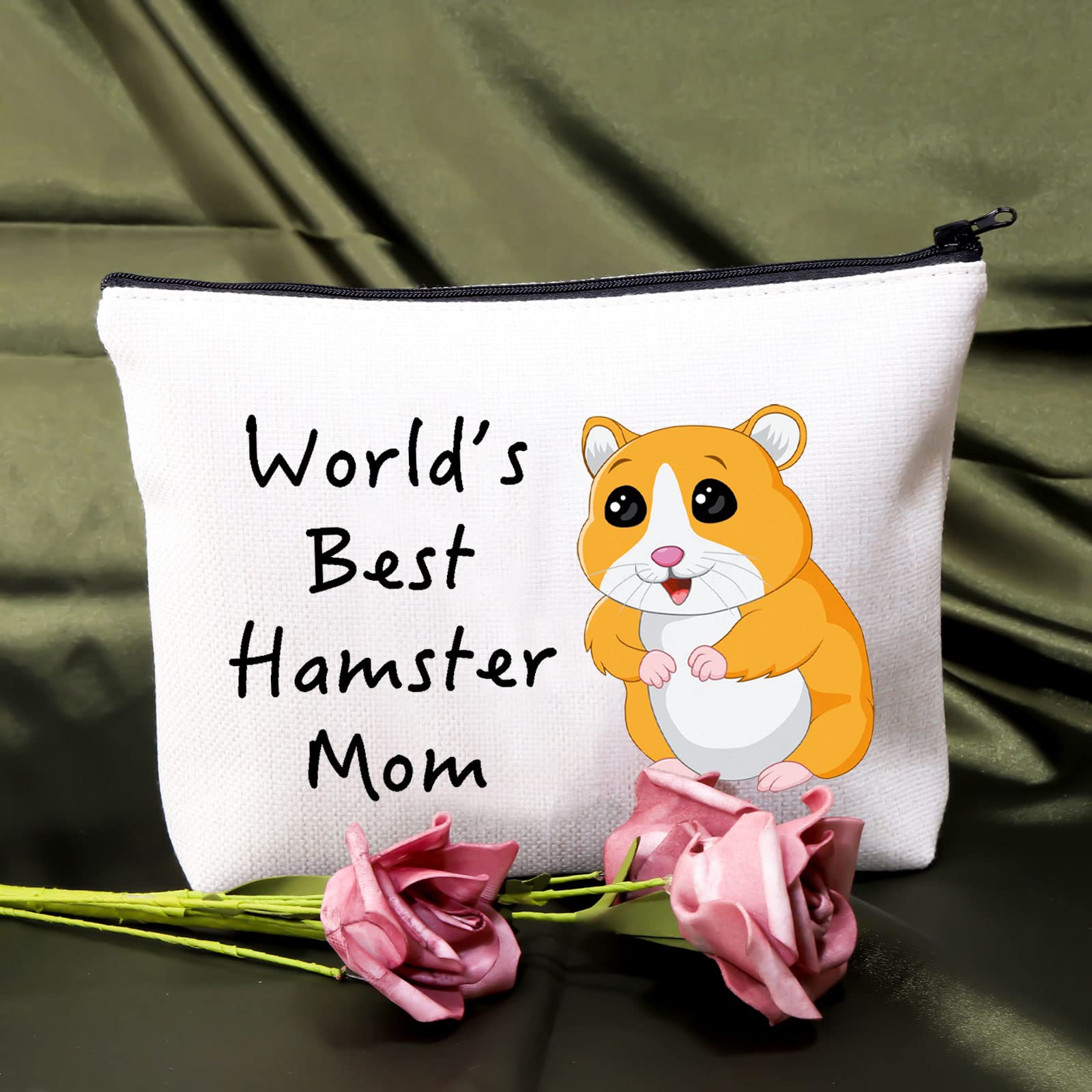 BDPWSS Cute Hamster Makeup Bag - Perfect Gift for Hamster Lovers & Hamster Moms | Durable Cosmetic Organizer for Travel, School & Daily Use