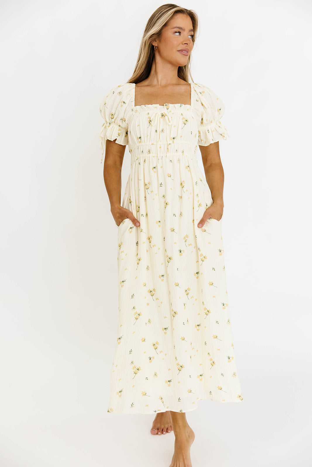Savanna Steppe 100% Cotton Cream Dress - Bump Friendly Maternity & Inclusive Sizing (S-3XL) | Perfect for Pregnancy, Nursing, and Everyday Comfort Wear