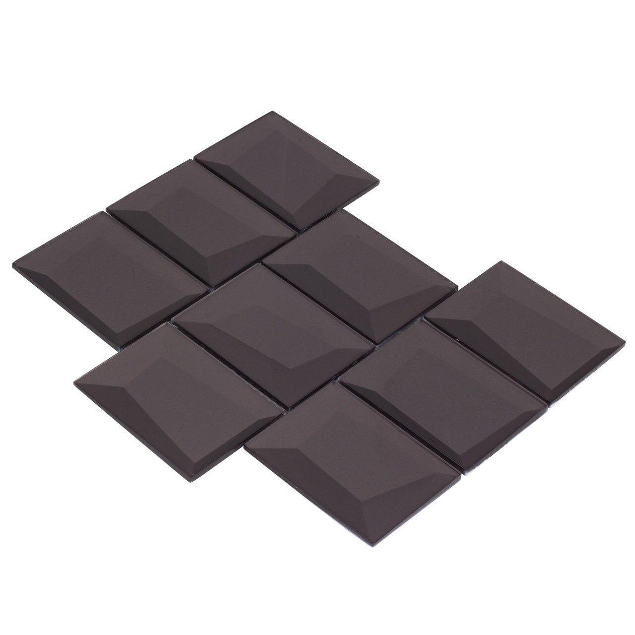 Dimensional Purple Glass Wall Tile - Elegant & Modern Backsplash for Kitchen & Bathroom