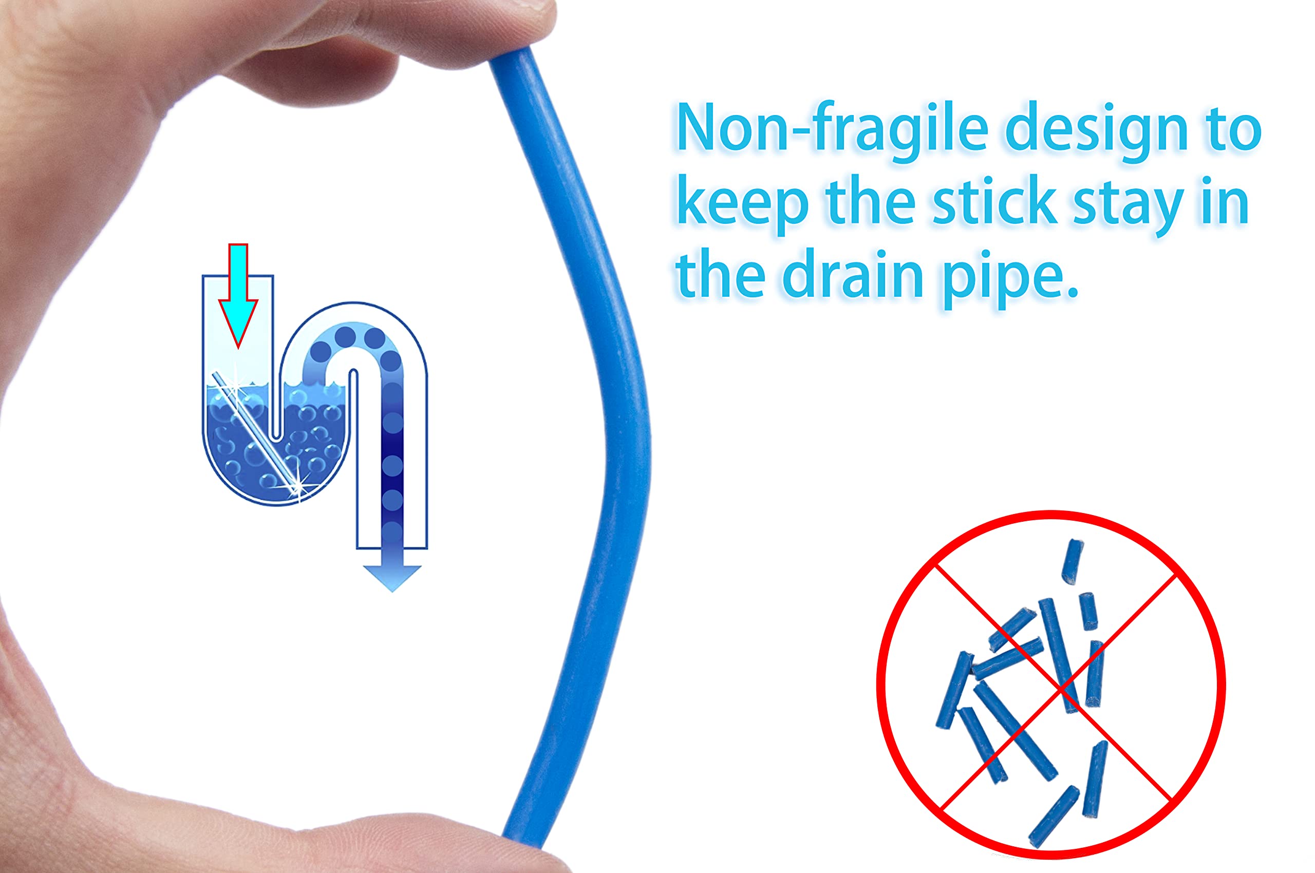 14-Pack Enzyme Drain Cleaner Sticks - Sink & Drain Deodorizer for Kitchen, Bathroom & Utility Drains | Fast-Clog Removal, Odor Eliminator | As Seen on TV | Perfect for Home Maintenance & Plumbing Care