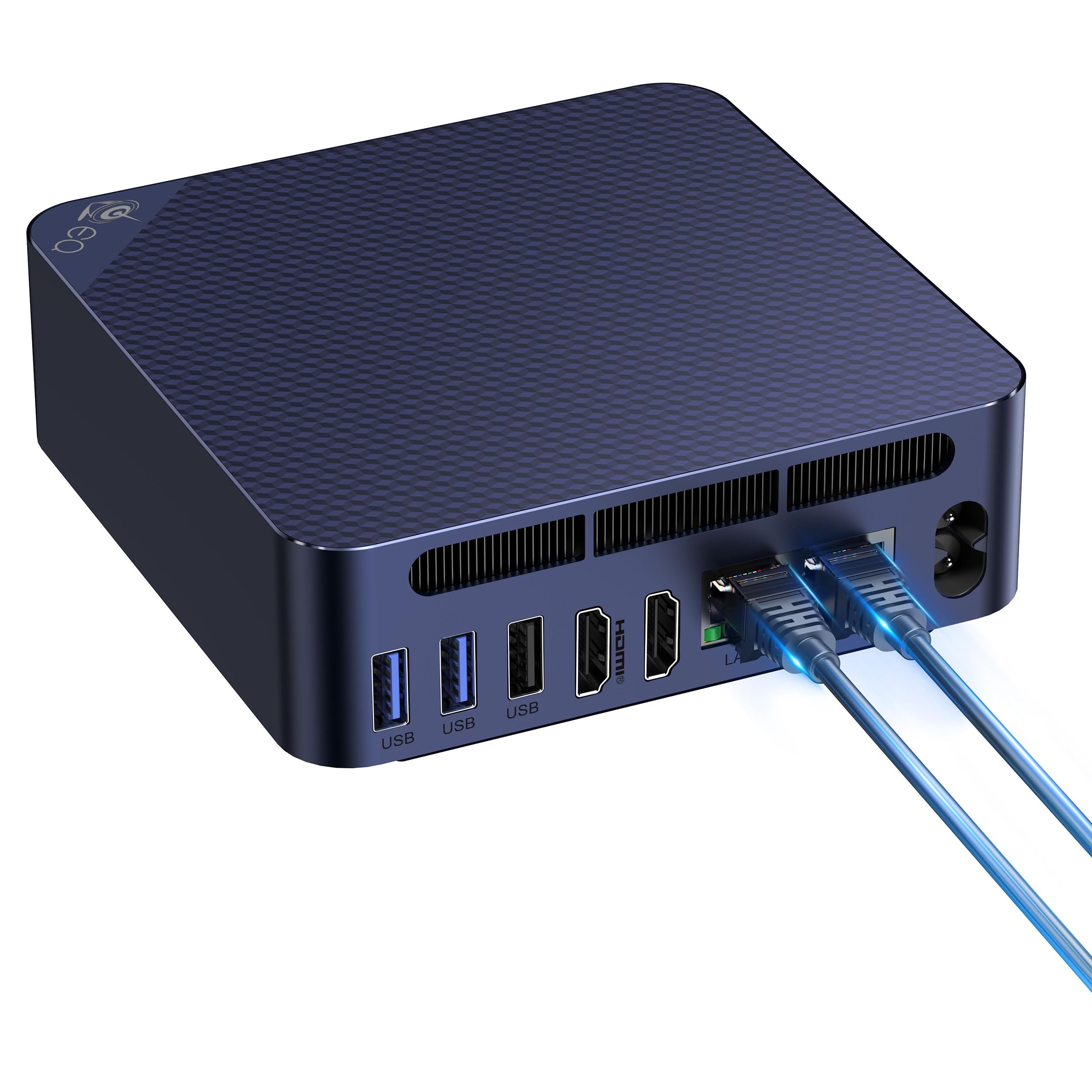 Beelink EQ14 Mini PC - Intel N150 (Upgraded N100) 16GB DDR4 RAM, 1TB M.2 SSD, Dual LAN, WiFi 6, Bluetooth 5.2, USB 3.2, 4K@60Hz Dual HDMI - Compact Desktop Computer for Home Office, Gaming, Network Firewall & Media Streaming