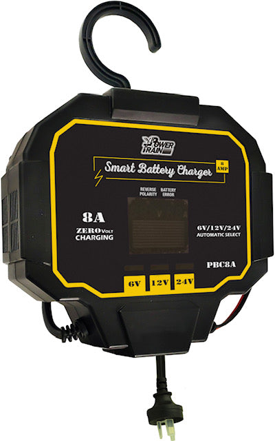 6V/12V/24V 8A 7-Stage Smart Battery Charger - Universal Car, Motorcycle, Boat, RV Charging & Maintenance - Perfect for Home, Garage, and Roadside Emergency Use