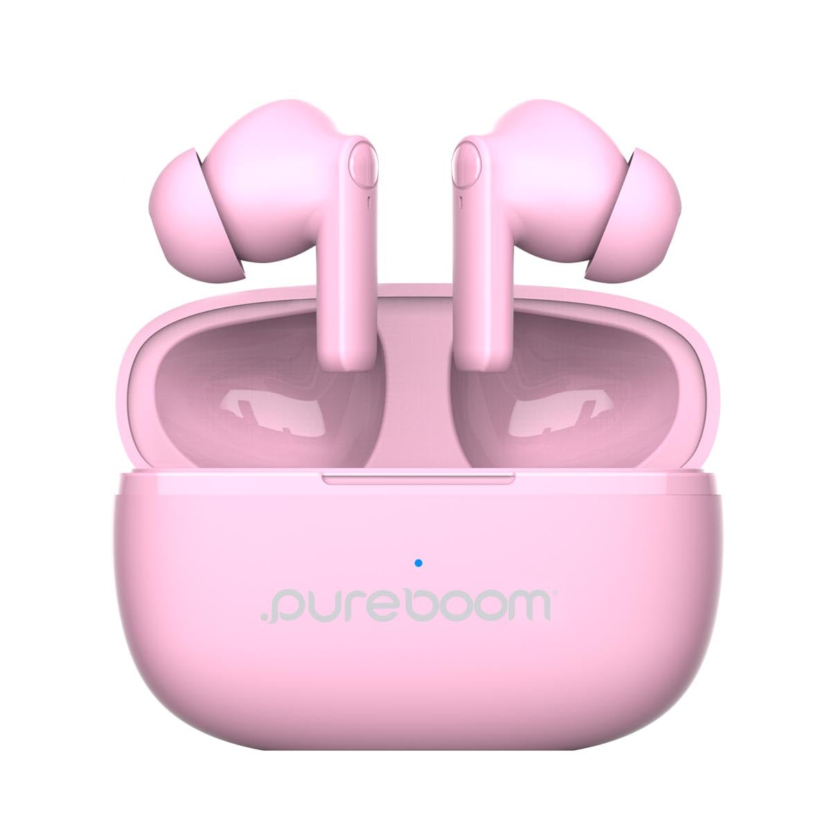 PureGear PureBoom Wireless Bluetooth Earbuds with Touch Control, Hi-Fi Stereo Sound & Built-in Mic - Compatible with iPhone, Android, TV, Laptops (Pink) | Lifetime Warranty | Perfect for Workouts, Commuting & Gaming