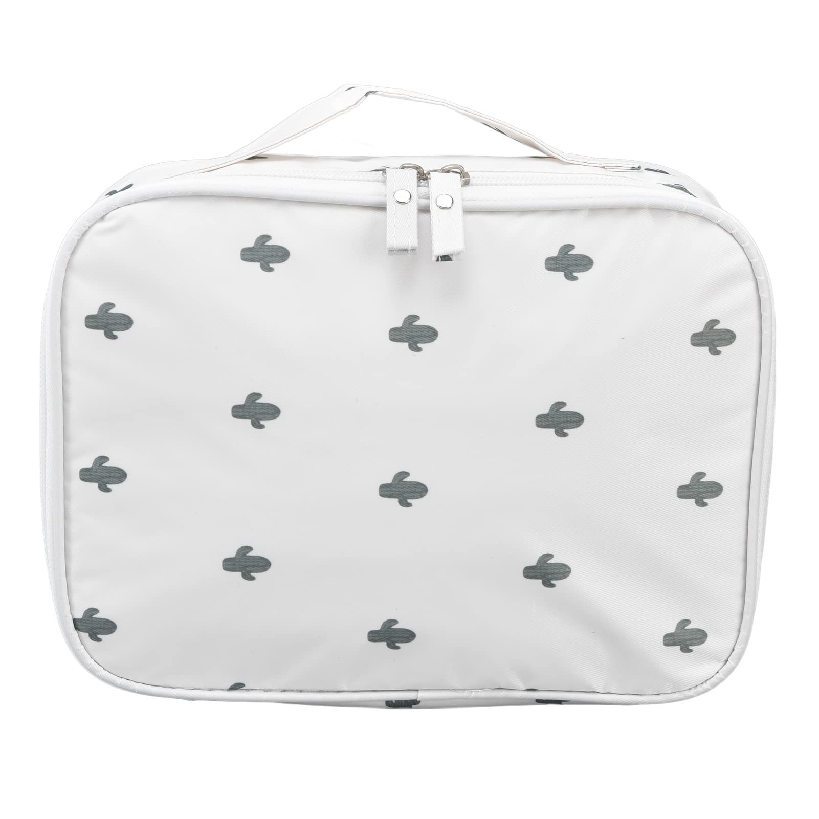 Premium Women's Travel Toiletry Bag - Waterproof Nylon Cosmetic Organizer for Camping, Office & Vacation - Fashionable A-Style White Cactus Design with Thickened Material - Perfect for Business Trips, Gym Essentials & Weekend Getaways