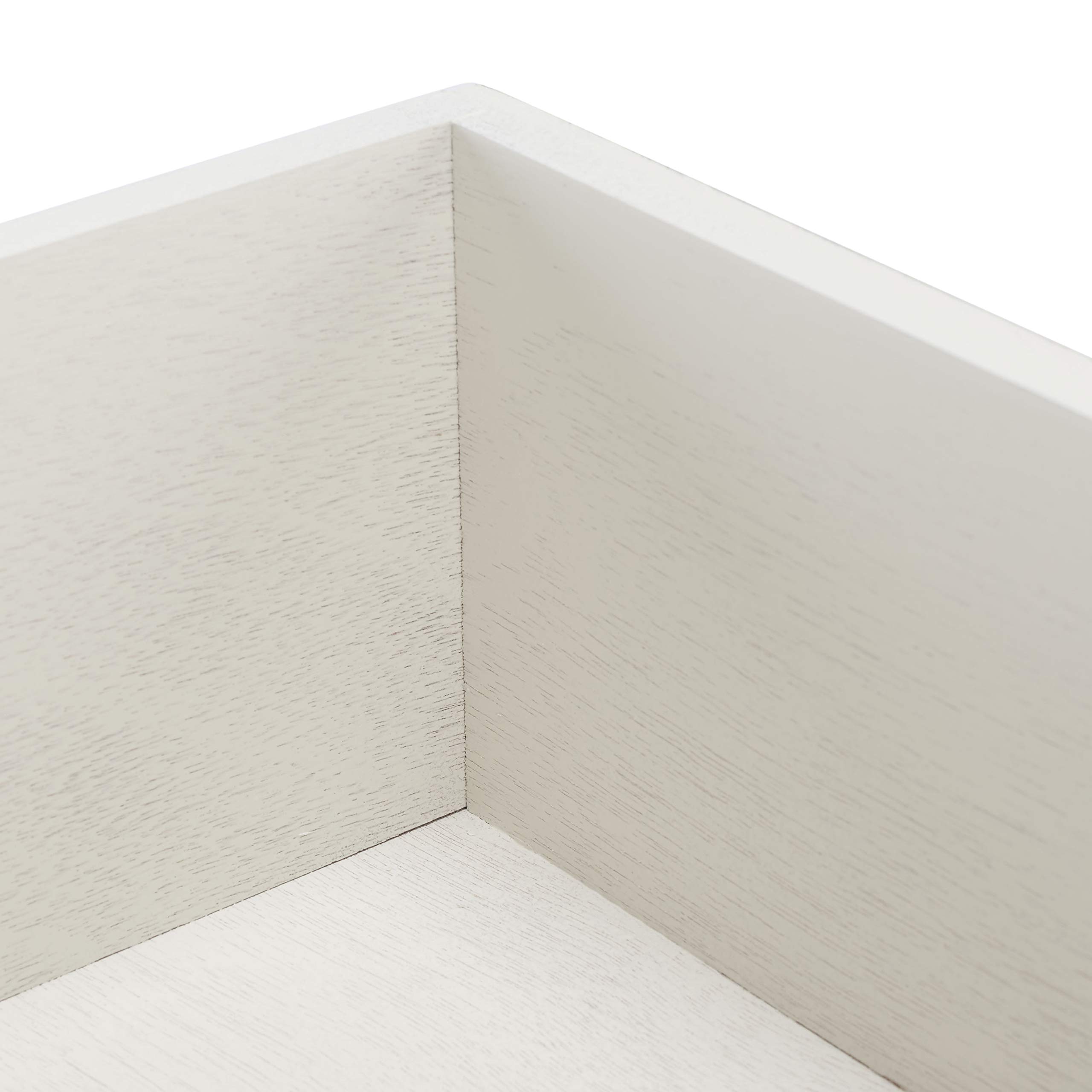 SAFAVIEH Home Collection Mozart Mid-Century Distressed White 2-Drawer Rectangle Coffee Table - Vintage Living Room Furniture for Small Spaces & Modern Apartments
