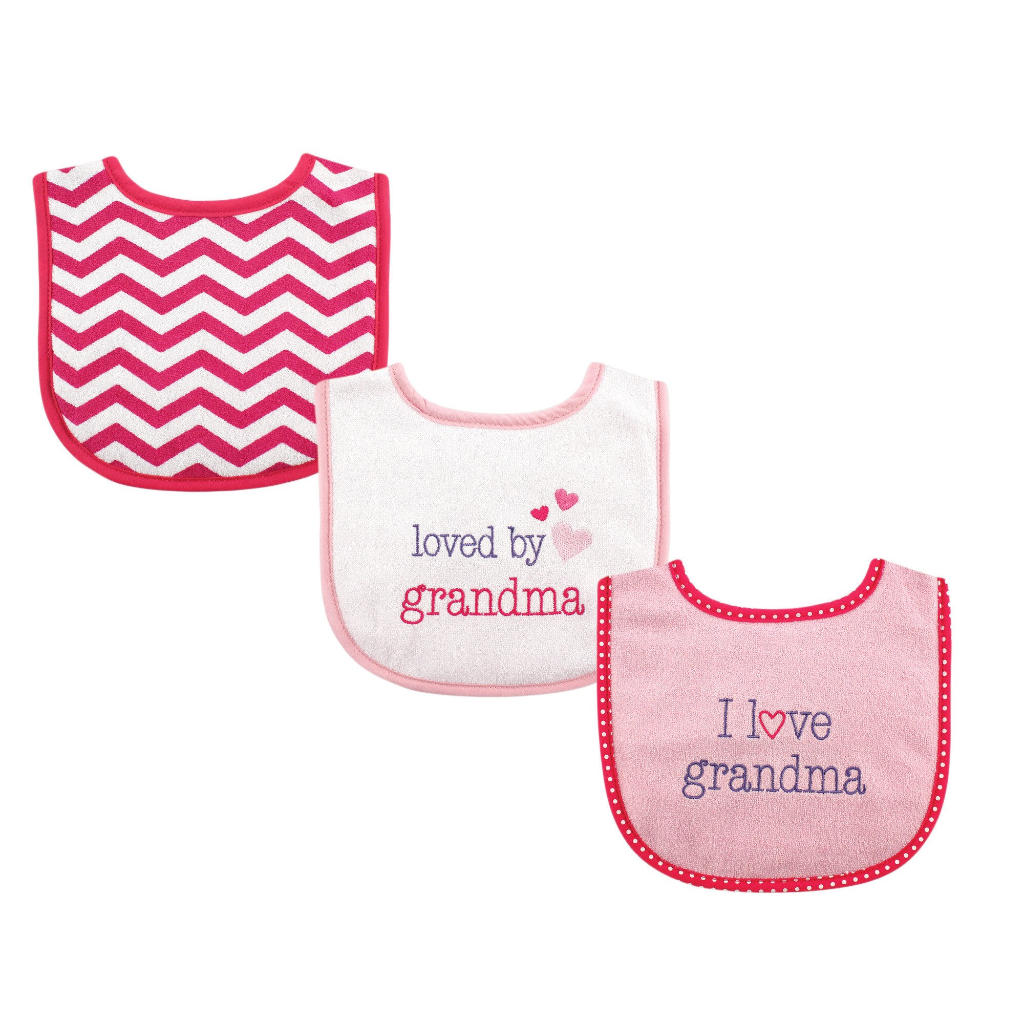 Luvable Friends Soft Unisex Baby Cotton Terry Drooler Bibs with Fiber Filling - Absorbent & Comfortable for Feeding, Teething & Playtime