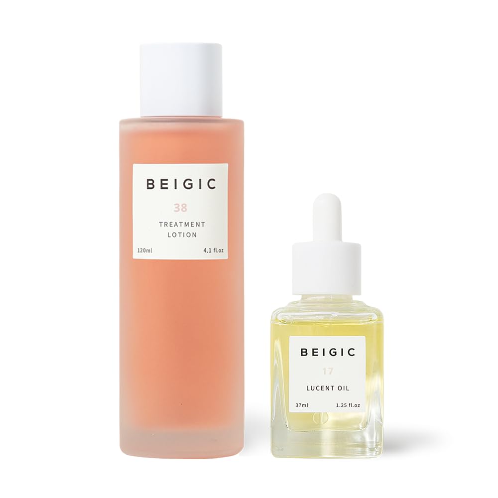 Intensive Treatment Duo - Hydrating Essence 120ml & Brightening Facial Oil 37ml for Glowing Skin | Skincare Set for Dry & Dull Skin