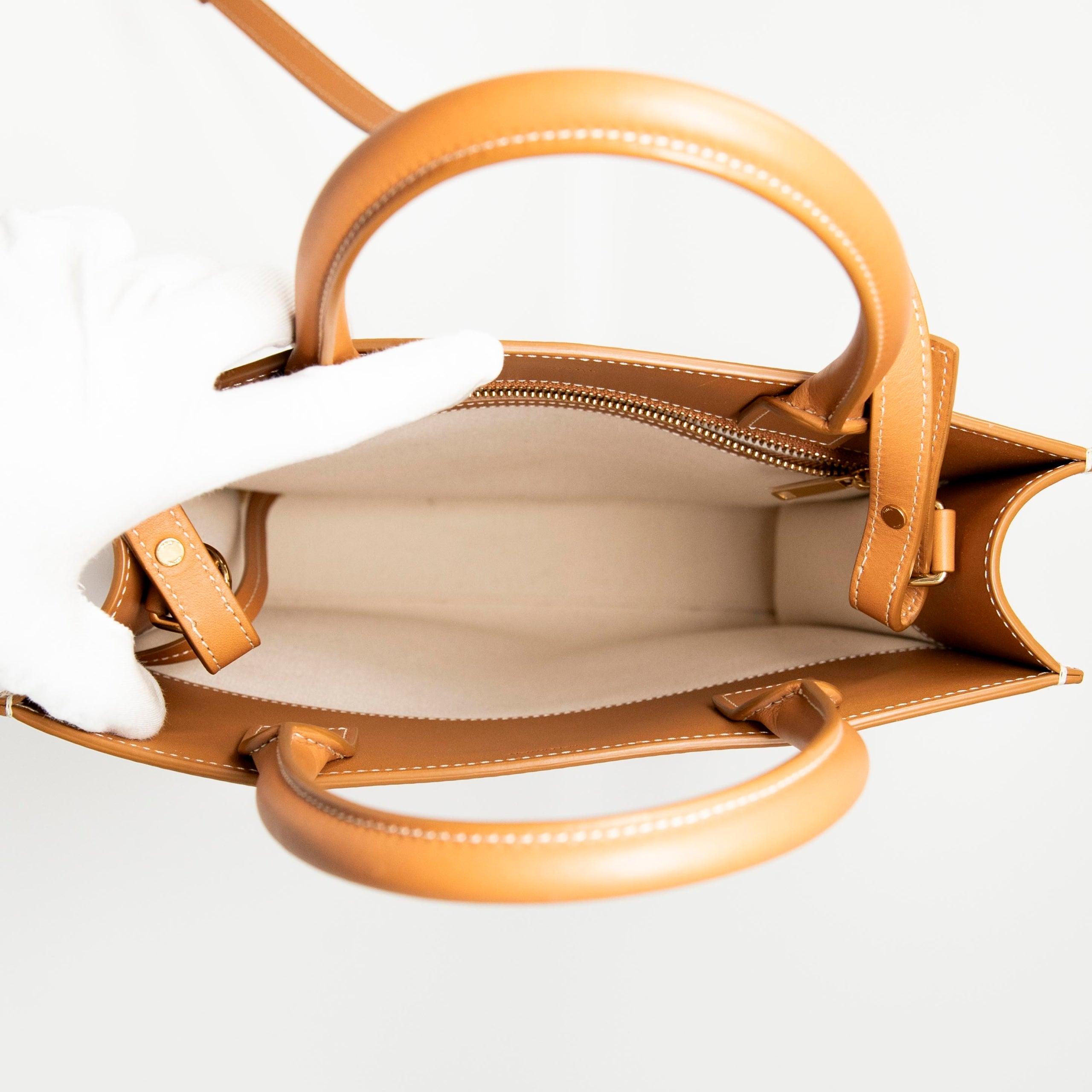 Celine Beige Canvas Small Cabas Tote Bag - Luxury Designer Handbag for Women, Perfect for Work, Travel & Everyday Use