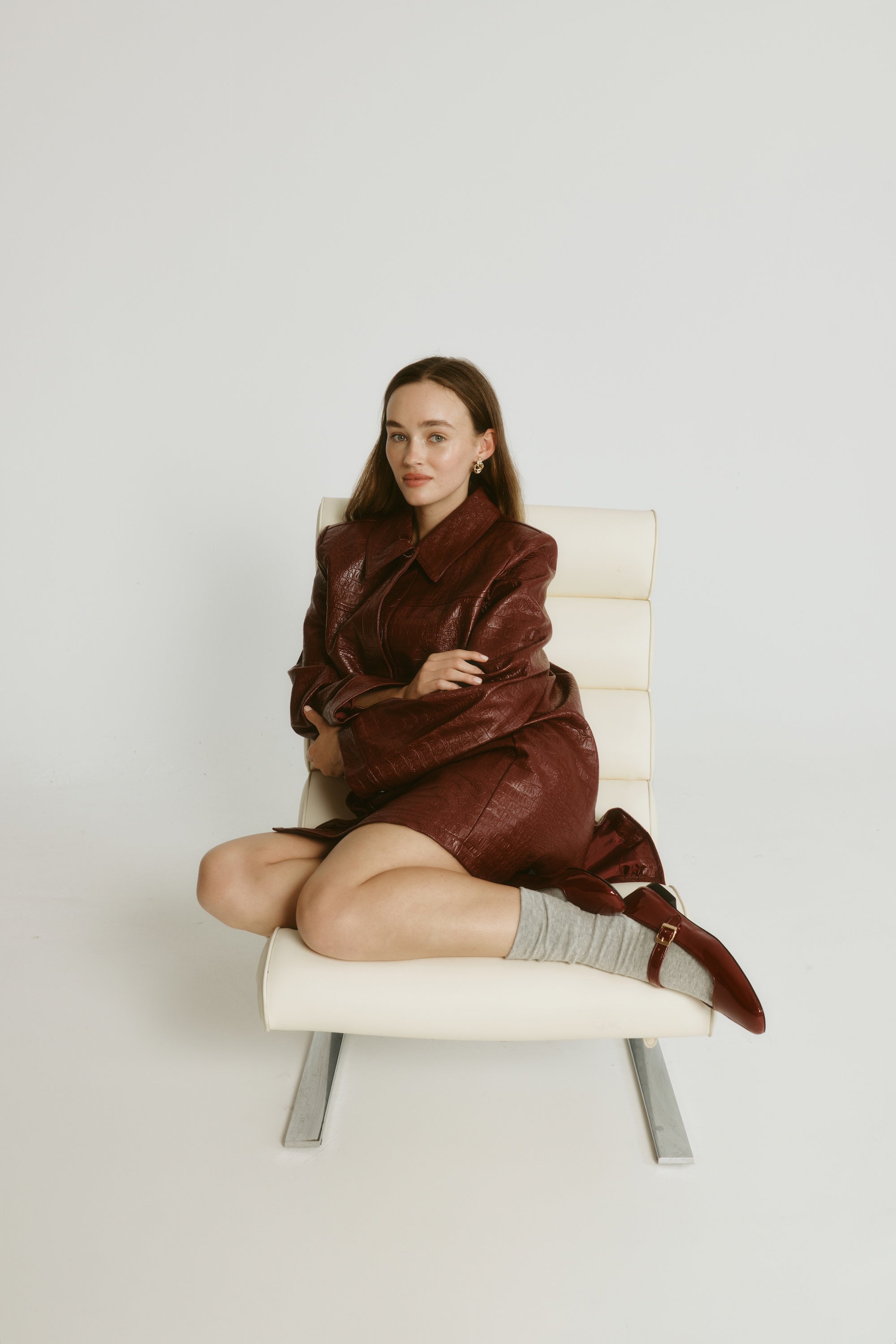 Eden Mary Jane Flats - Wine Patent Leather Women's Shoes for Comfort & Style | Perfect for Work, Casual & Special Occasions