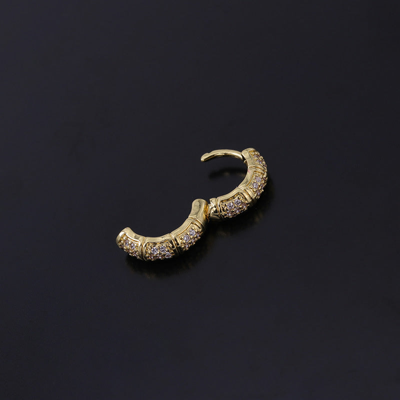 Hypoallergenic 18K Gold Cartilage Earrings for Upper Lobe Piercing - HSPJ314 | Dainty Jewelry for Everyday Wear & Special Occasions