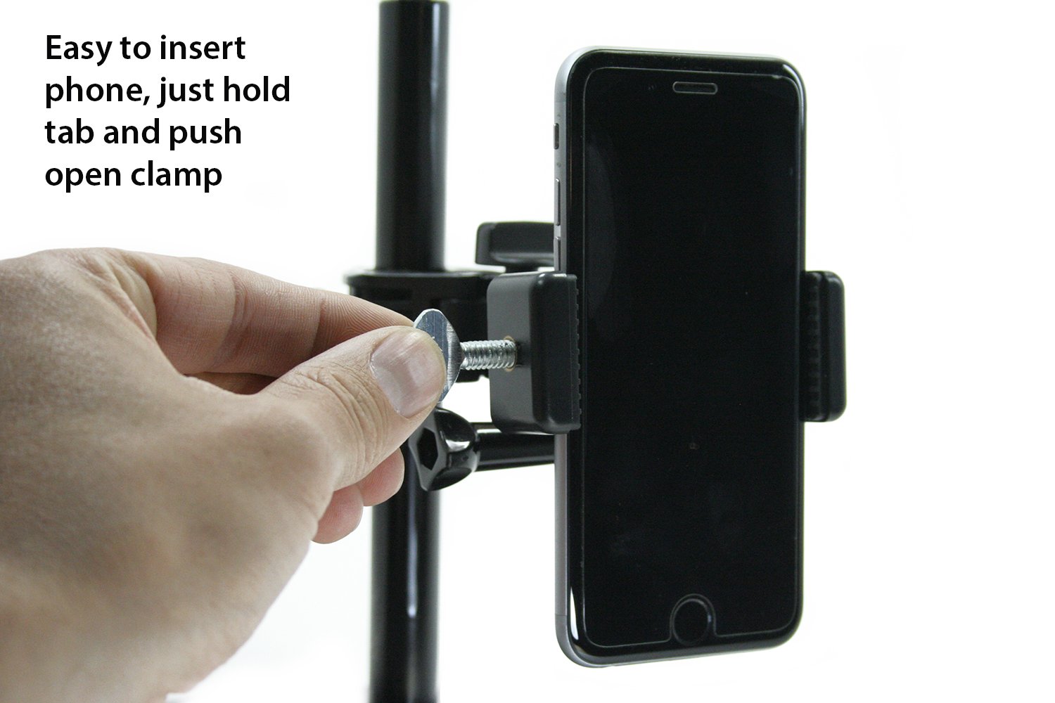 Universal Smartphone Mount for Golf - Record Your Putts on The Green from The Pin, Compatible with iPhone, Android & GoPro Hero 4 (Blue) | Perfect for Golf Practice, Swing Analysis & Course Vlogging