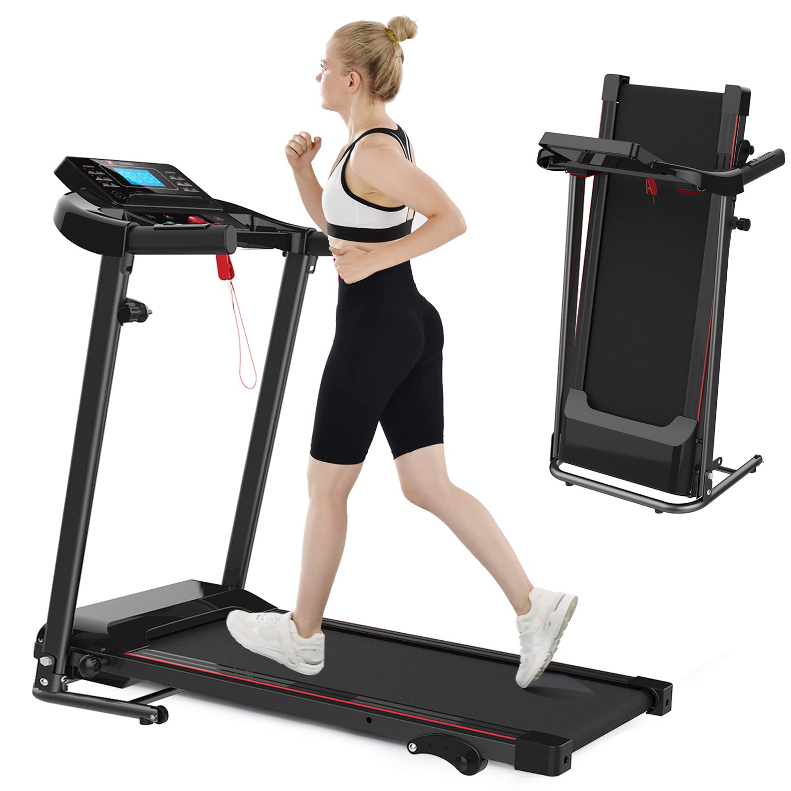 Foldable Electric Treadmill with Incline - 5