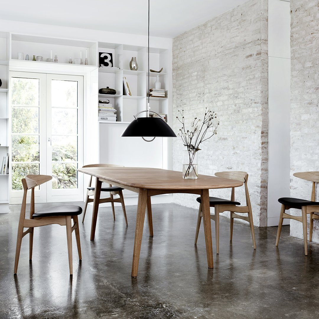 CH_006 Modern Dining Table by Hans J. Wegner - Solid Wood Scandinavian Design for Dining Room, Kitchen & Small Space