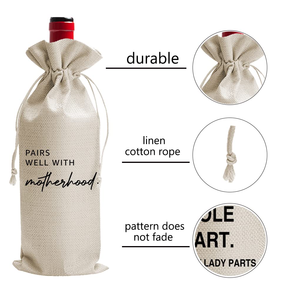 Funny New Mom Wine Gift Bag - Perfect Baby Shower Present for Mother Mama - Mother's Day & Mommy Gifts Box - Personalized Pregnancy Gift Ideas - Great for Celebrations & Special Occasions