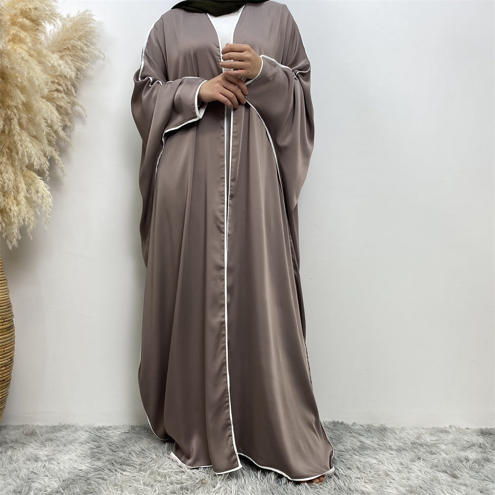 Elegant Bisht 2-Piece Abaya Set in Taupe - Modest Islamic Women's Dress for Prayer, Special Occasions & Everyday Wear