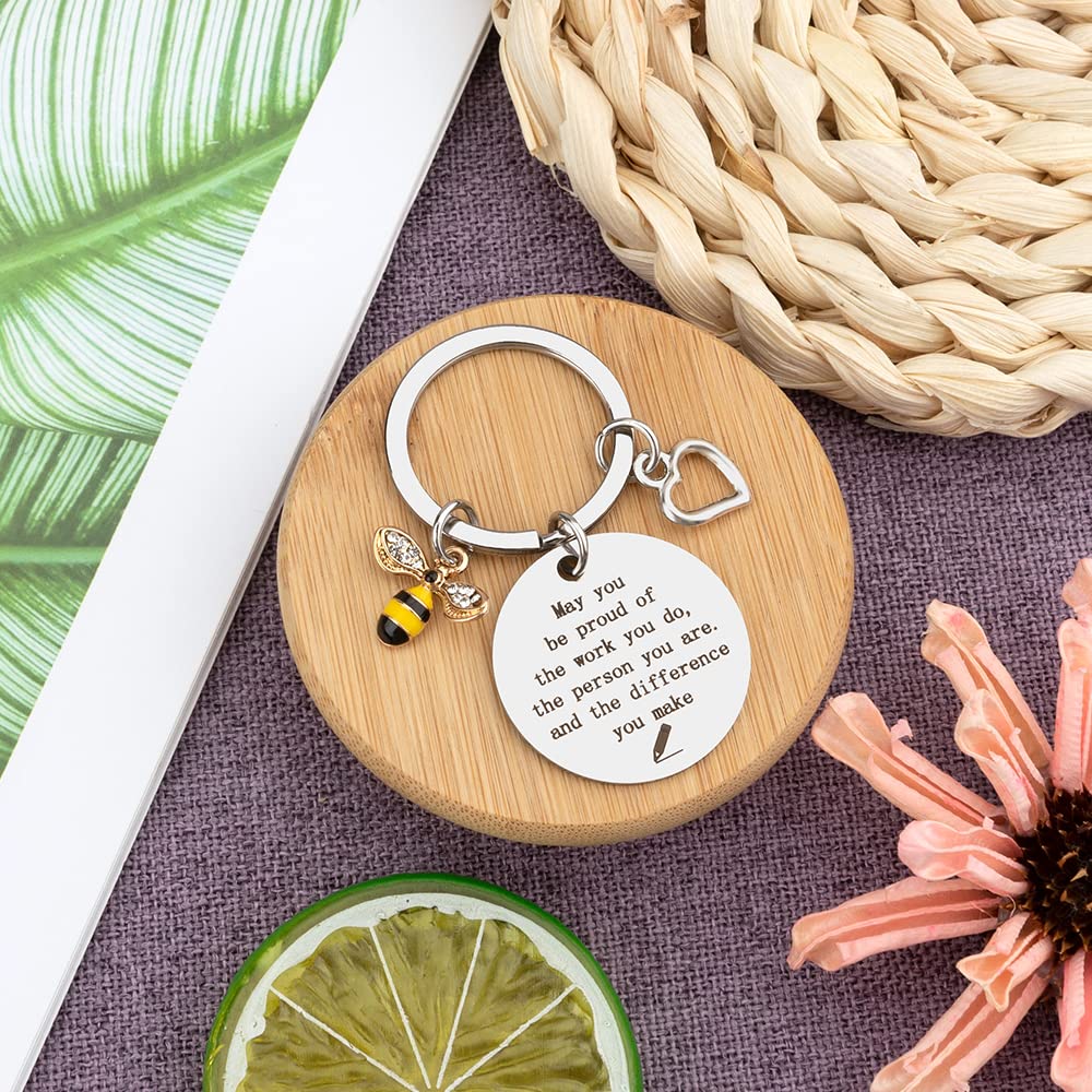 BOMEON Teacher Keychain Gifts for Women - Christmas, Birthday, Thanksgiving, Appreciation Present for Teachers, Coworkers & Educators - Perfect for Classroom, Office & Daily Use