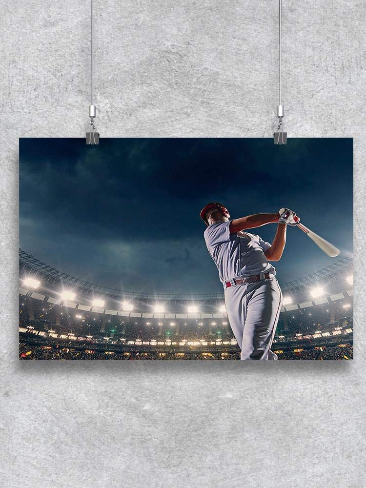 Baseball Player in Action - High-Quality Sports Poster for Fans & Decor | Perfect for Bedroom, Office & Game Room Wall Art
