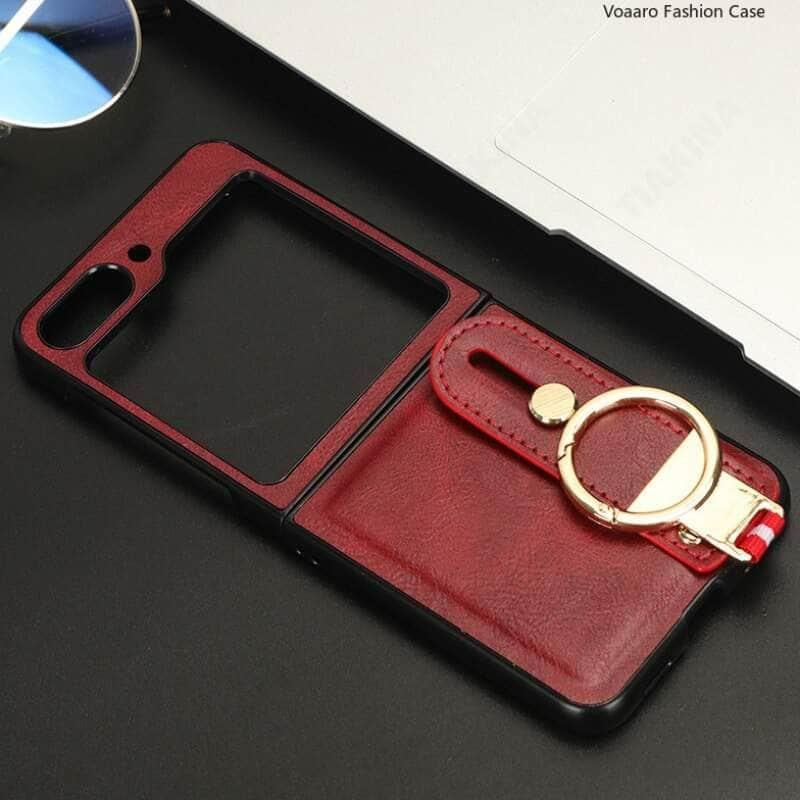 Samsung Galaxy Z Flip 5 Case with Metal Ring & Wrist Strap - Protective Phone Cover for Women & Men | Perfect for Gym, Travel & Everyday Use