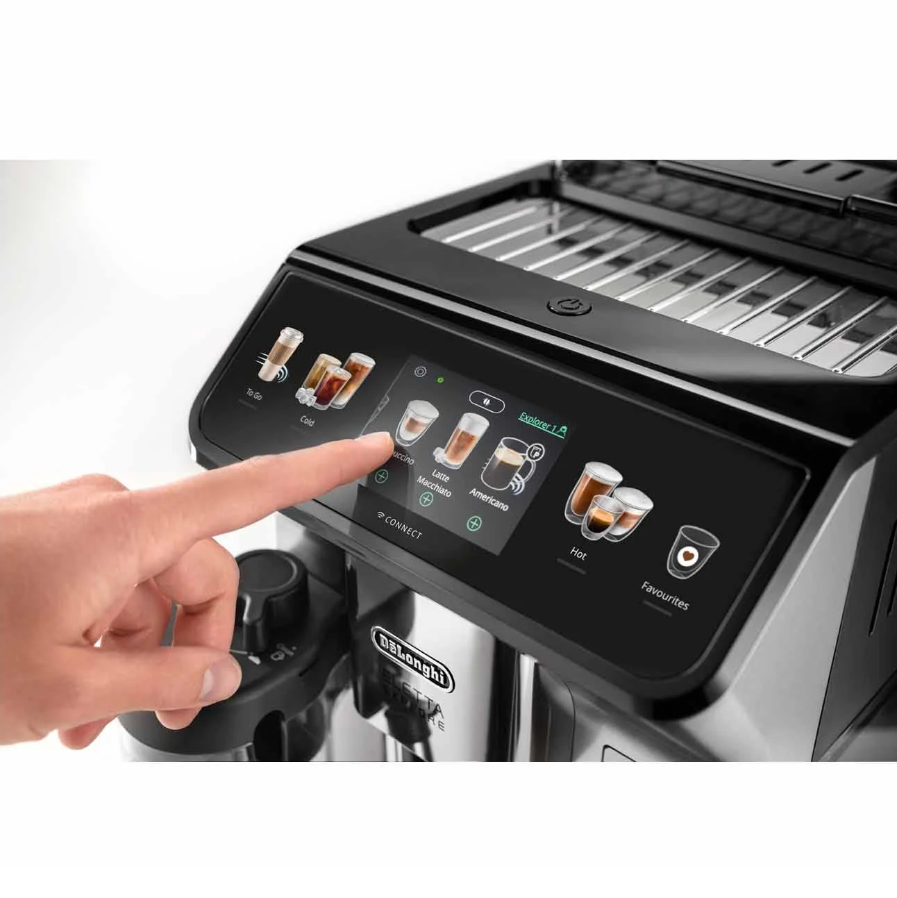 De'Longhi ECAM450.65.S Eletta Explore Automatic Coffee Machine - Brew Espresso, Cappuccino & Latte at Home or Office