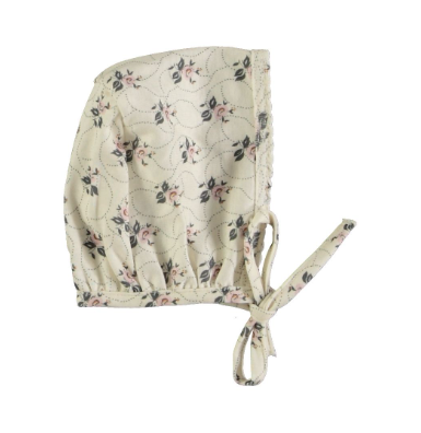BEBE ORGANIC COLETTE BONNET for Newborn to 6 Months - Soft Cotton Baby Hat for Infants - Perfect for Newborn Photography, Outdoor Protection & Gift Giving