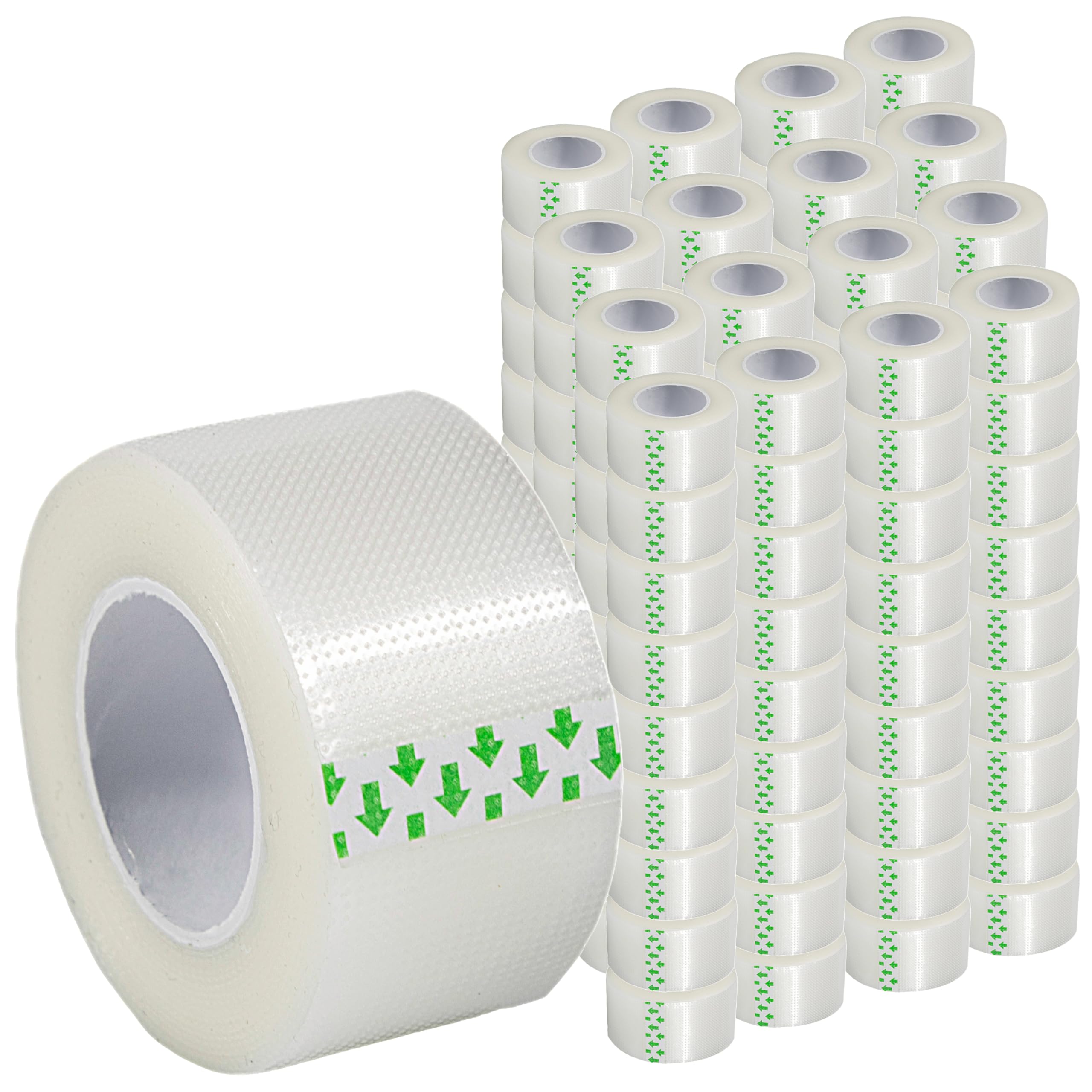 Clear Transparent Medical Adhesive Tape - 1 Inch x 10 Yards, Pack of 144 Rolls | Latex-Free, Breathable, Microporous Surgical First Aid Bandage for Wound Dressing Care | Gentle Adhesion for Sensitive Skin | Ideal for Hospitals, Clinics & Home First Aid Kits