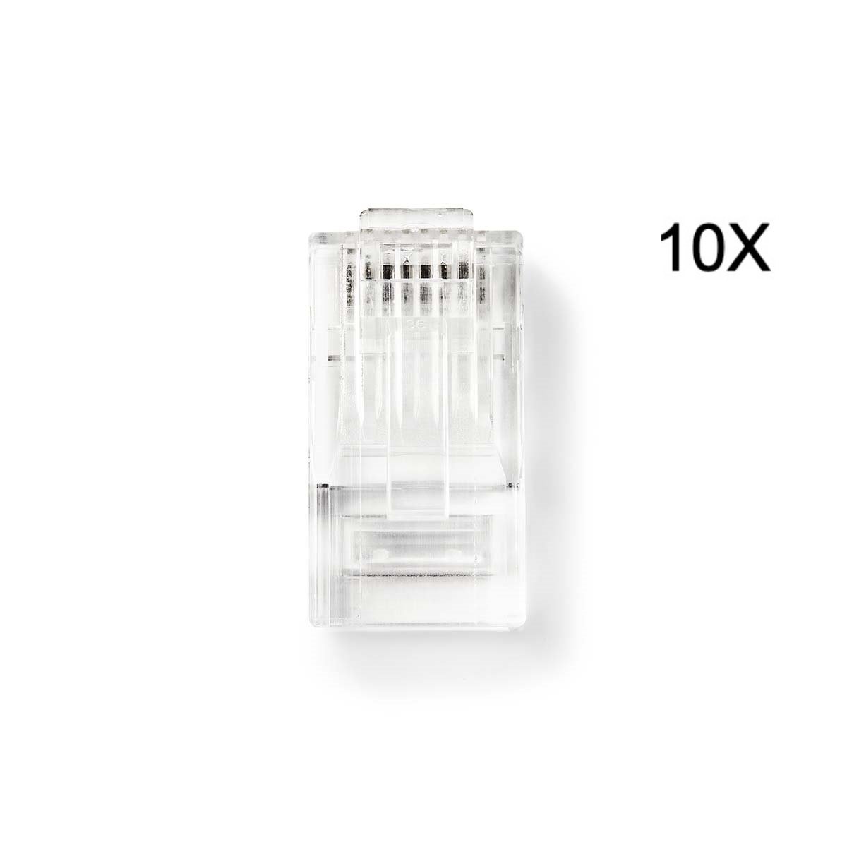 Premium Gold Plated RJ45 CAT5e Ethernet Connectors - 10 Pack for Solid Core Cables - Ideal for Home Networking, Office Setup & DIY Cable Projects