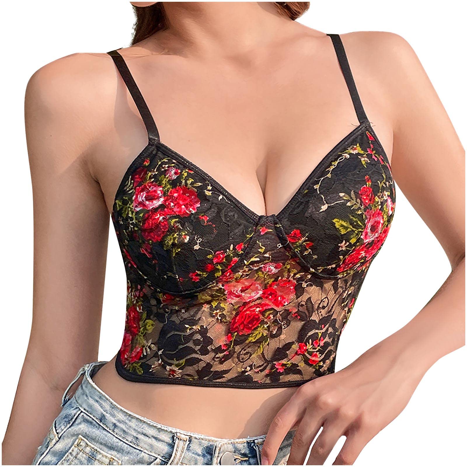 Sexy Mesh Open Back Lace Tank Top for Women - Wrap Chest Cami, Sleeveless Sports Bra & Summer Pajamas - Perfect for Yoga, Beachwear & Nightwear