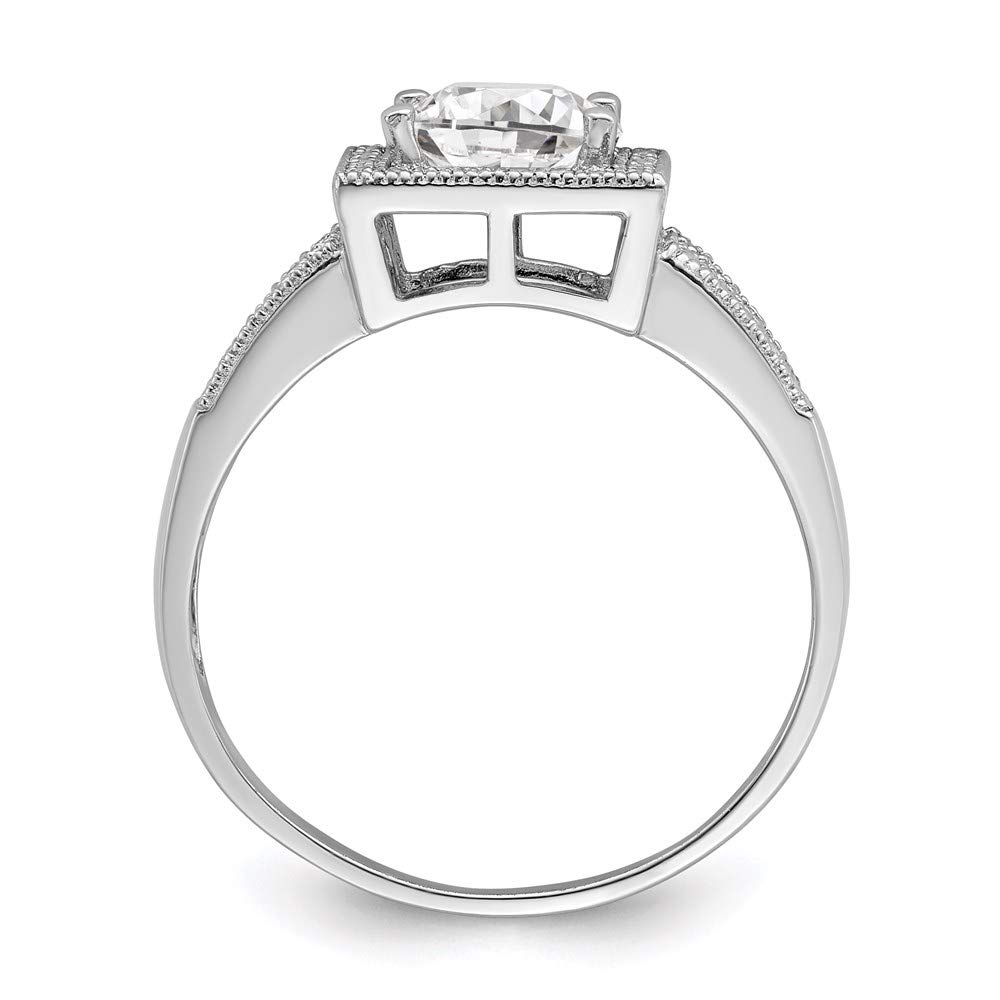 925 Sterling Silver Cubic Zirconia Ring for Women - Sparkling Embers Design, Elegant Fine Jewelry Gift for Her - Perfect for Anniversaries, Birthdays & Special Occasions