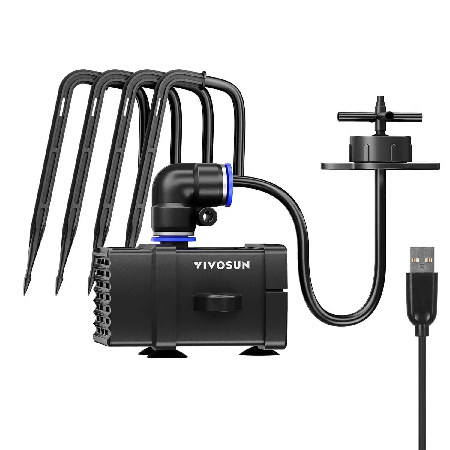 VIVOSUN FlexFeed 4W Automatic Plant Watering System - Smart Drip Irrigation Kit for Indoor/Outdoor Gardens, Greenhouses & Potted Plants