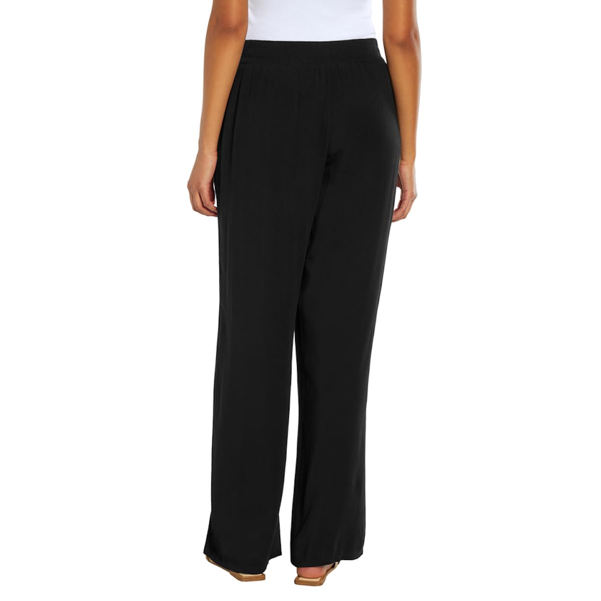 Women's Elastic Pull-On Pants with Pockets - Comfortable Casual Wear