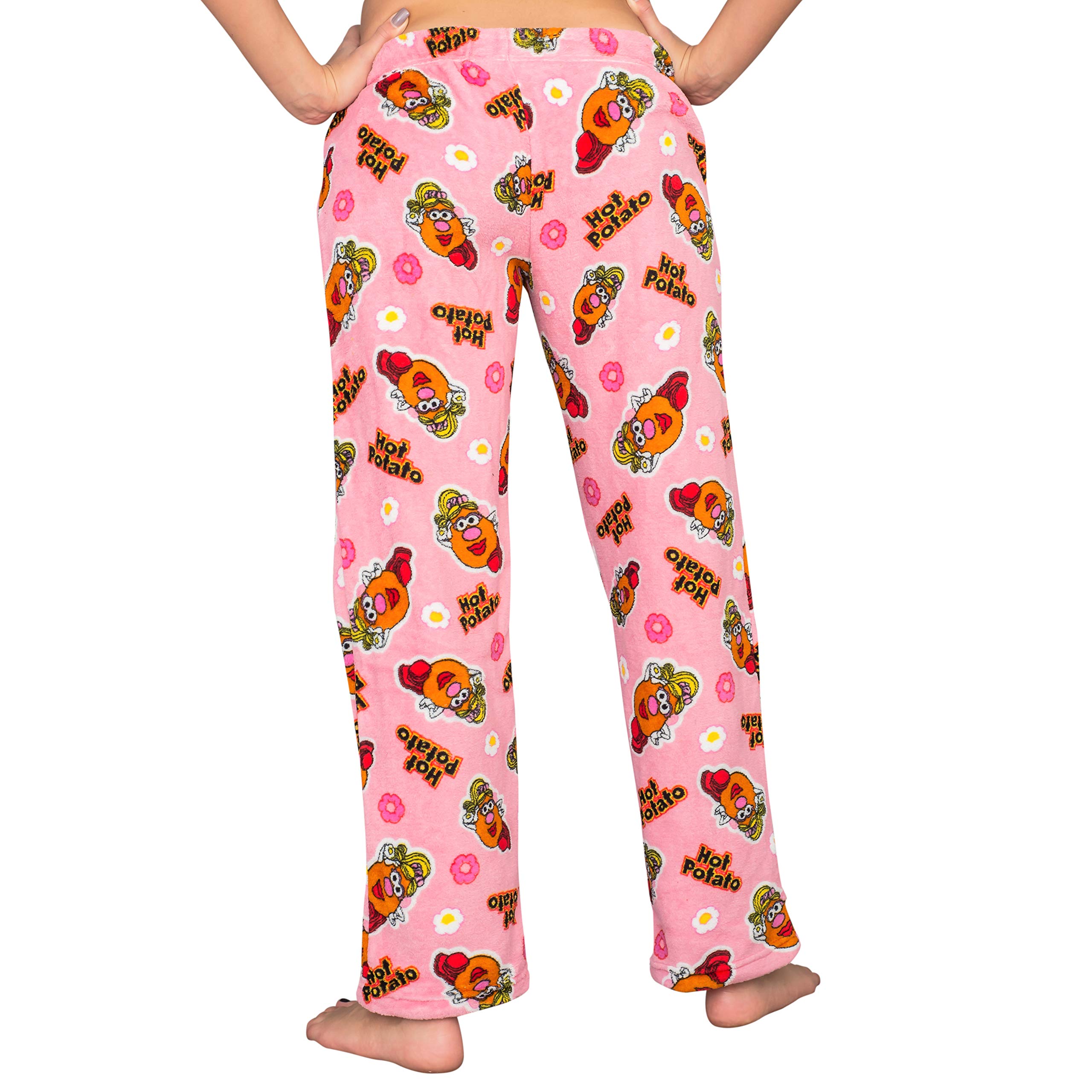Mr Potato Head Pink Hot Potato Plush Lounge Pants for Women - Soft & Comfortable Sleepwear Pajama Bottoms - Perfect for Relaxing at Home, Lounging & Sleepovers