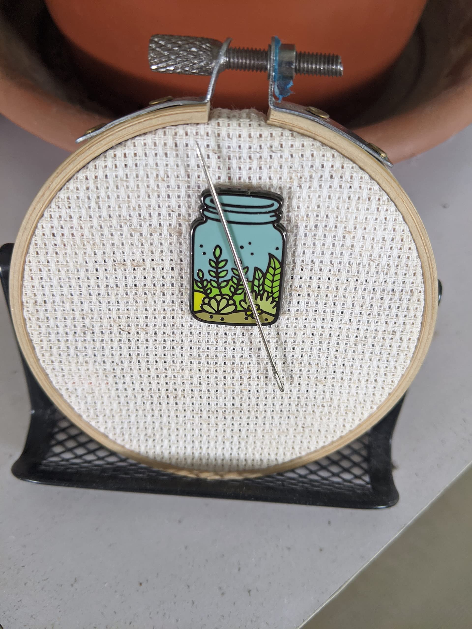 Terrarium Needle Minder - Magnetic Needle Holder for Embroidery & Sewing - Perfect for Crafting, Quilting, and Cross Stitch Projects