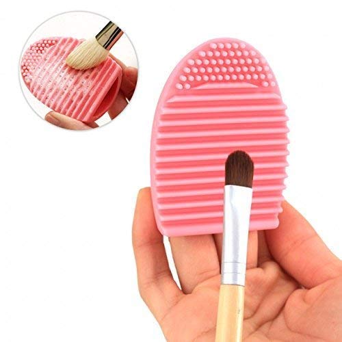 Eco-Friendly Silicone Makeup Brush Cleaner & Dryer - Egg Shape Pink Mapperz Brush Egg | Perfect for Quick Cleaning & Drying Makeup Brushes at Home or Travel