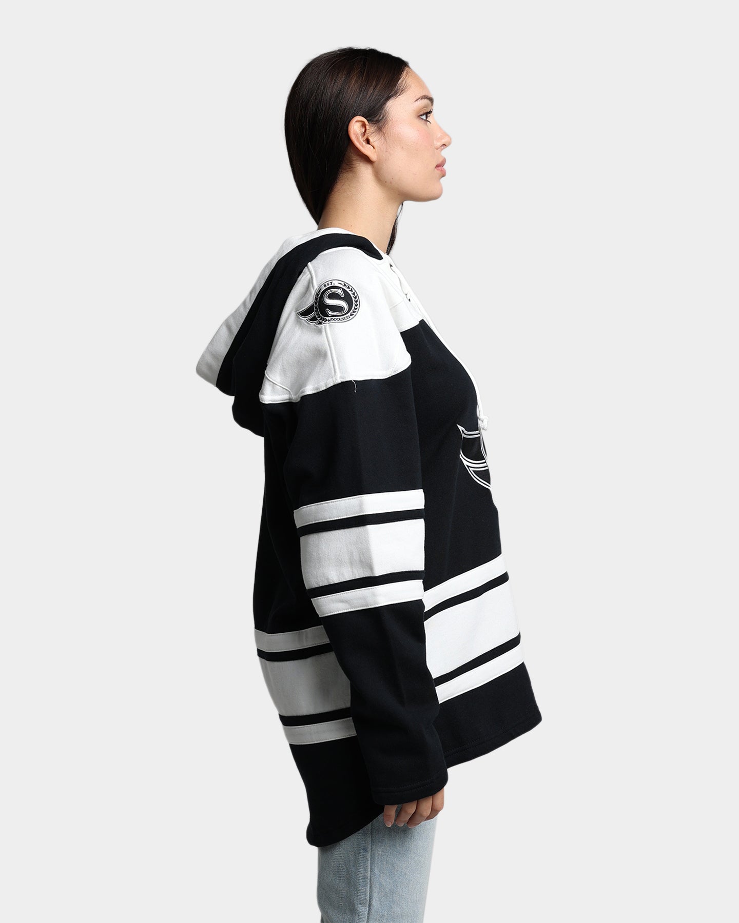 47 Brand Ottawa Senators Superior Lacer Hoodie - Jet Black NHL Fan Apparel for Men & Women - Perfect for Game Day, Tailgating & Casual Wear