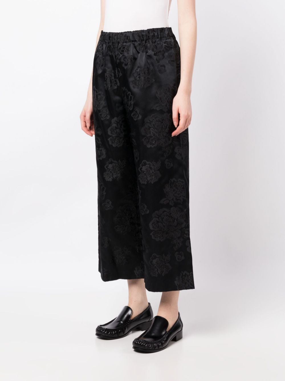 Comme Comme Women's High Waisted Black Trousers - Slim Fit Stretch Pants for Work, Office & Casual Wear