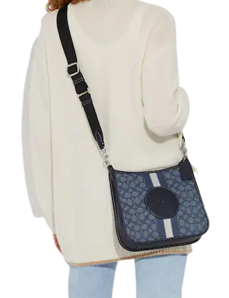 Coach Dempsey Signature Jacquard File Bag with Stripe & Patch - Stylish Work Tote for Office, Business Travel & Professional Women