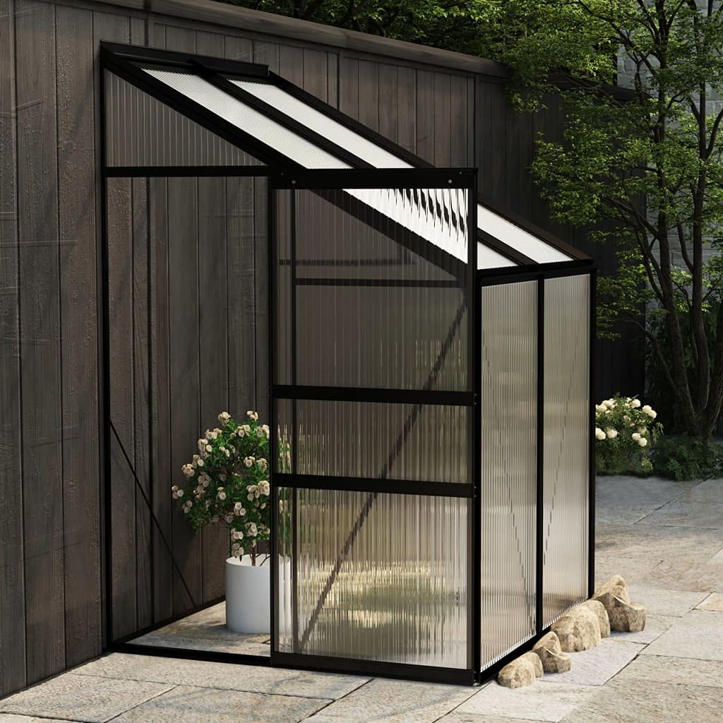 iFCOW Greenhouse Anthracite Aluminum 91.4 ft³ - Durable Outdoor Garden Greenhouse for Plants, Vegetables & Flowers | Perfect for Backyard, Patio & Urban Gardening