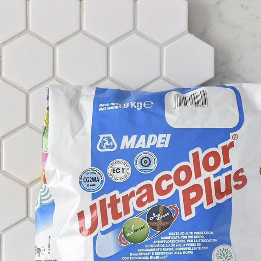 Mapei Grout Ultracolor Plus Moon White 5kg Bag - Premium Tile Grout for Bathroom, Kitchen & Flooring - Fast-Setting, Stain-Resistant & Color Consistent