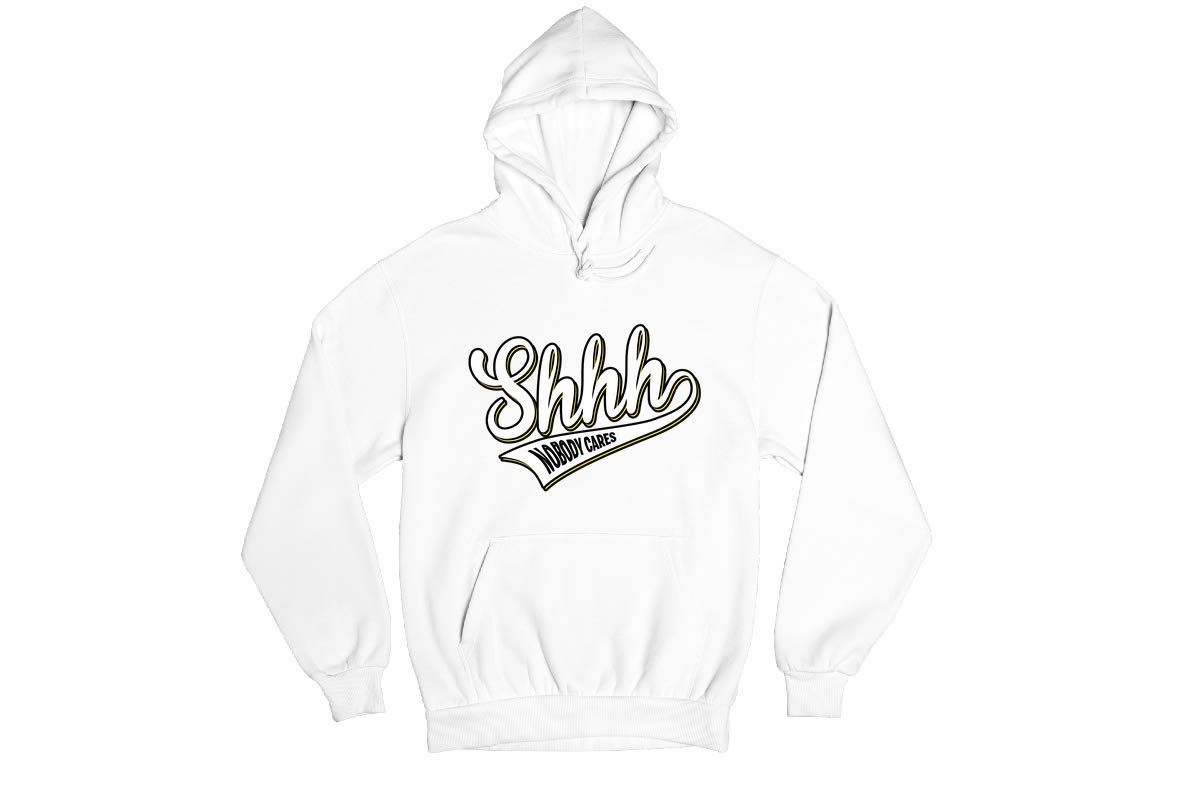 Funny 'Shhhh Nobody Cares' Cotton Hoodie - Pop Culture Humor Sweatshirt for Men & Women | Perfect for Casual Wear, Gifts, and Comedy Lovers