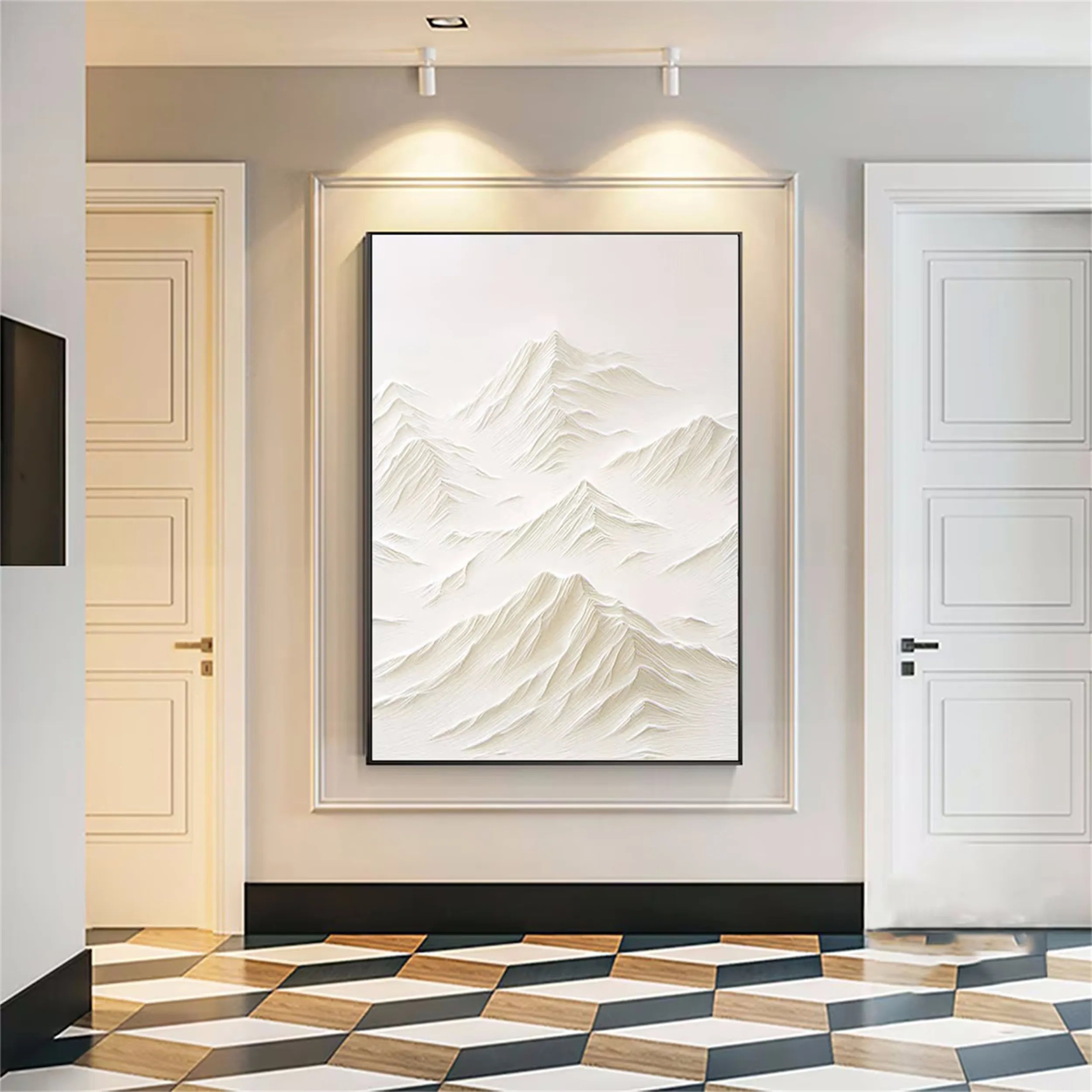 Minimalist Textured Plaster Art Painting - Modern Abstract Wall Decor for Living Room, Bedroom & Office #MM188