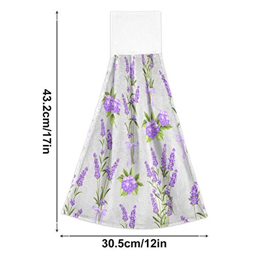 Lavender Purple Kitchen Hand Towel Set - 12