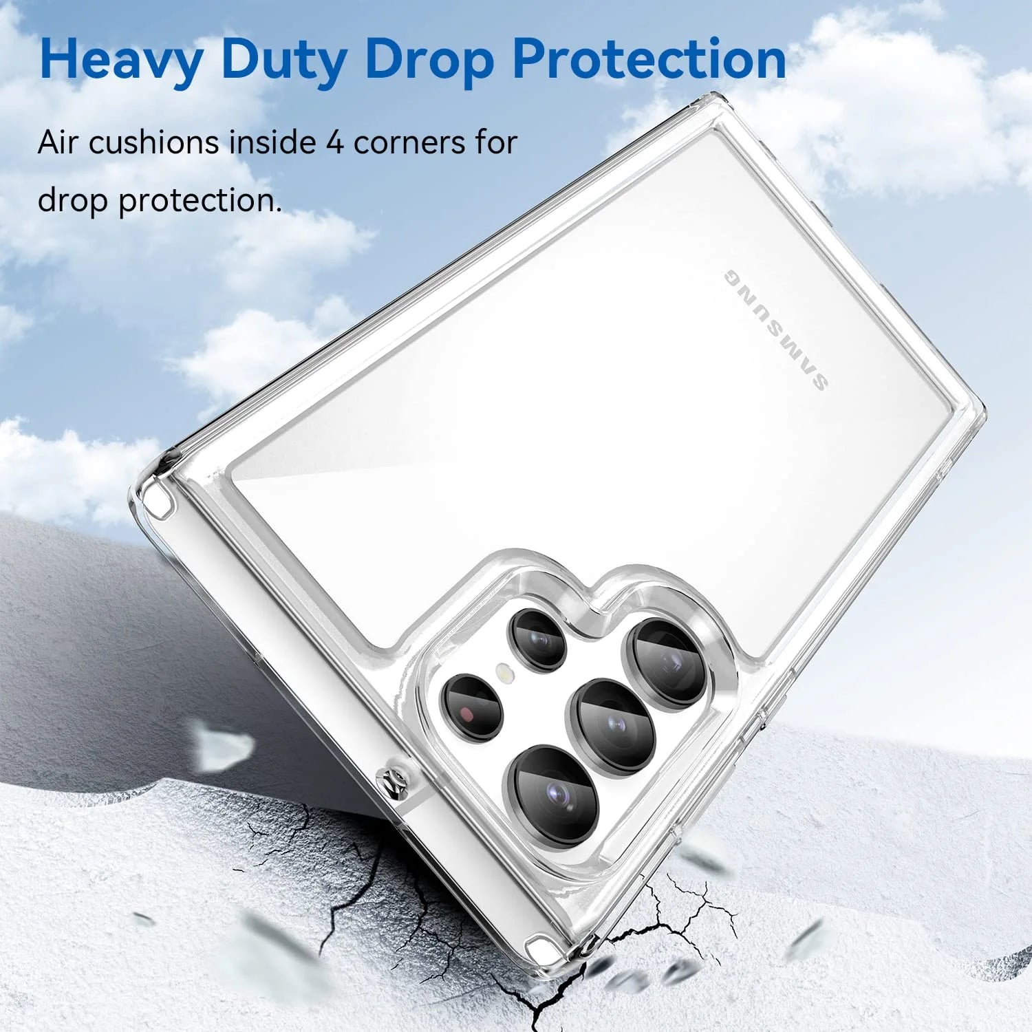 Samsung Galaxy S23 Ultra Case - Military Grade Shockproof Protective Cover with Drop Protection - Perfect for Outdoor, Travel & Daily Use