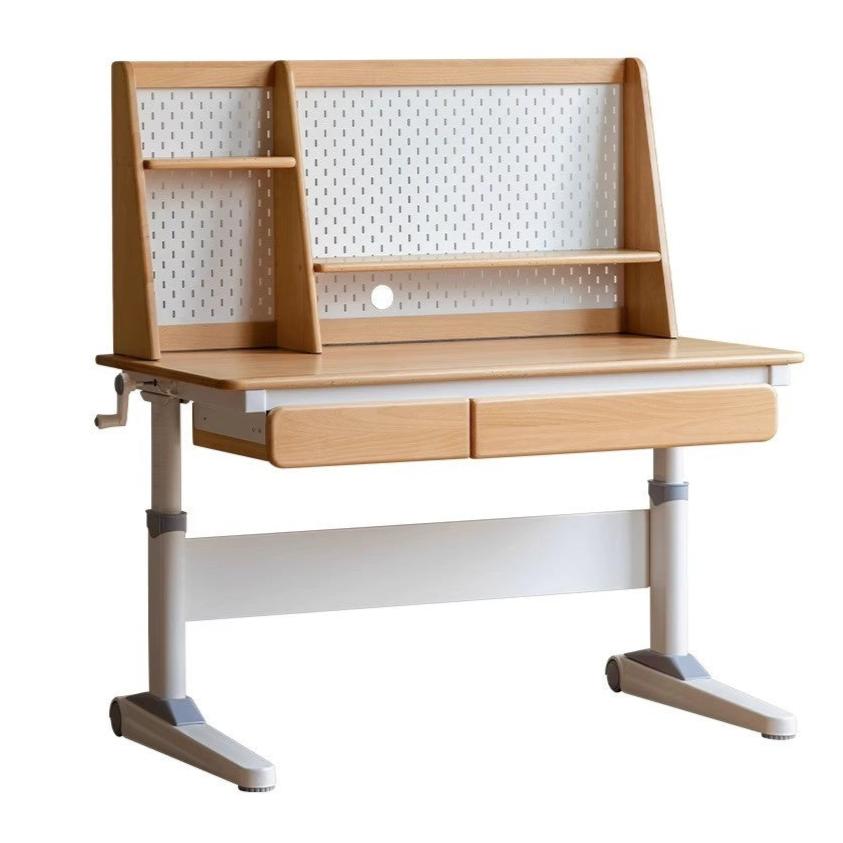 47.2x25.6x(42.3-51.8) inch / 120.0x65.0x(107.5-131.5) cm / natural wood color +  upper shelf