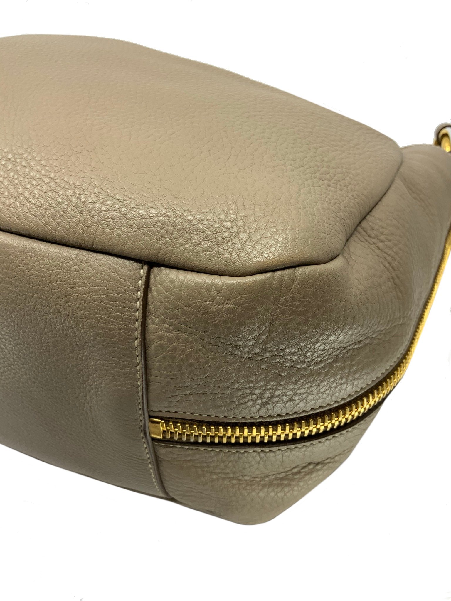 Prada Side Pocket Zip Vitello Daino Hobo Handbag - Luxury Leather Shoulder Bag for Women | Perfect for Work, Travel & Everyday Use