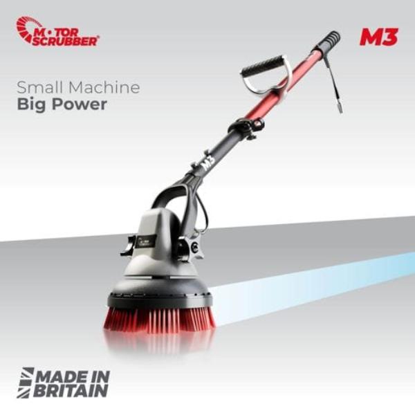 M3 MotorScrubber Cordless Powerful Lightweight Floor Scrubber - Heavy Duty Cleaning for Hardwood, Tile & Vinyl Floors - Perfect for Home, Office & Commercial Use