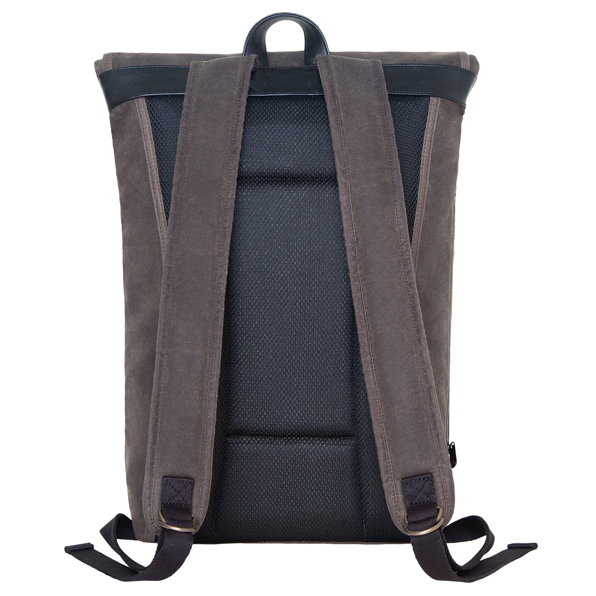 Premium Waxed Canvas Backpack - Large Dark Brown Bergen Style Durable Travel & Work Bag for Men & Women | Commuter, Hiking, College & Everyday Use