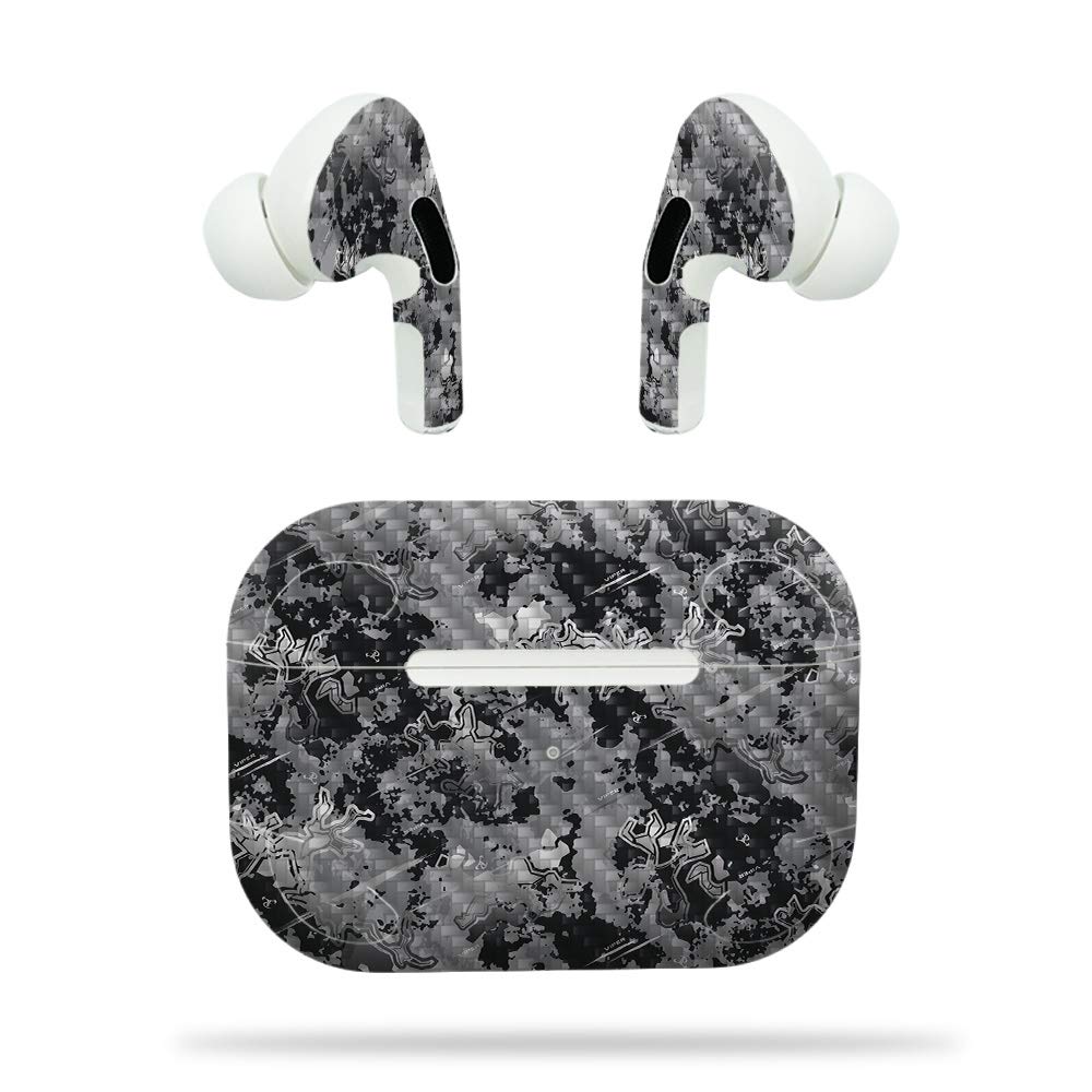Carbon Fiber Skin for AirPods Pro - Arctic Camo | USA Made | Easy Apply & Remove | Perfect for Travel & Sports