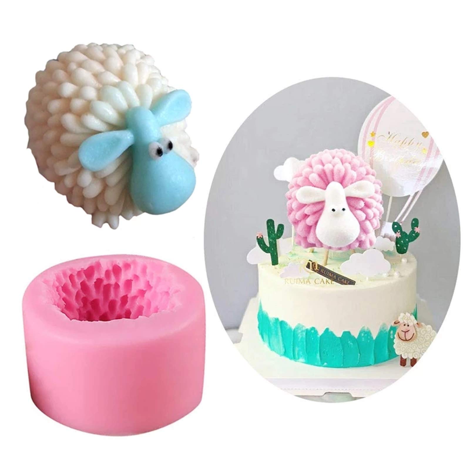 2 Pack Silicone Sheep Molds for Soap, Cake, Cookies & Chocolate - DIY Handmade Craft Molds - Perfect for Soap Making, Baking & DIY Gifts - Ideal for Home, Party & Holiday Decorations